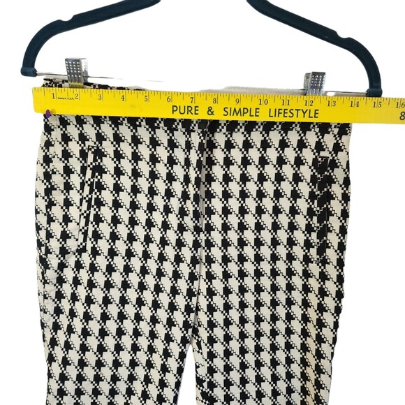 Zara Basic Women's Trouser Career Pants Size S Skinny Black and Cream Mid Rise - Picture 5 of 10